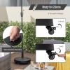 imageGiantex Umbrella Base with Wheels 52 lbs Heavy Duty Umbrella Stand with 4 Lockable Wheels and 2 Handles for 1519 Poles Round Resin Weighted Market Umbrella Holder for Patio Deck Garden