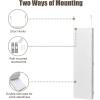 imageGiantex Wall or Door Mounted Jewelry Cabinet with Full Length Mirror Over The Door Jewelry Armoire Organizer Hanging Storage Cabinet with Necklace Hooks Earring Slots Ring Slots ampamp Shelves WhiteWhite
