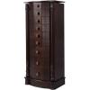 imageGiantex Wood Jewelry Cabinet Armoire Box Storage Chest Stand Organizer Necklace