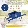 imageGiantex Wood Wagon Planter Small Wheelbarrow Wagon Cart Indoor ampamp Outdoor Decorative Raised Bed W 9 Magnetic Accessories Flower Pot Wheelbarrow Cart for Garden Backyard RedBlue