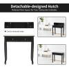 imageGiantex Writing Desk with 4 Drawers Removable Floating Organizer 2Tier Mission Home Computer Vanity Desk for Apartment Small Space WhiteBlack