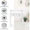 imageGiantex Writing Desk with 4 Drawers Removable Floating Organizer 2Tier Mission Home Computer Vanity Desk for Apartment Small Space WhiteWhite