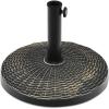 imageGiantex 27lbs Patio Umbrella Base 18 Inch Round Outdoor Umbrella Stand for 15 or 19 Diameter Pole Heavy Duty Market Umbrella Holder for Garden Beach Yard Poolside Bronze