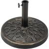 imageGiantex 30lbs Patio Market Umbrella Base Heavy Duty Outdoor Stand Cast Iron Umbrella Holder for Garden Beach Classic Round Umbrella Standing Deck Porch