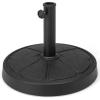 imageGiantex 31 lbs Patio Umbrella Base 18quot Round Market Umbrella Stand for 1519 Umbrella Poles Heavy Duty Resin Base with Metal Support Holder for Deck Garden Poolside 31 lbs310 Pounds