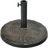 imageGiantex 31 lbs Patio Umbrella Base 18quot Round Market Umbrella Stand for 1519 Umbrella Poles Heavy Duty Resin Base with Metal Support Holder for Deck Garden Poolside 31 lbs220 Pounds