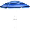 imageGiantex 72 Ft Beach Umbrella Patio Sunshade Umbrella with Sand Anchor ampamp Cupholder Solid Steel Pole Carrying Bag Portable Sun Shelter Suitable for Seaside Backyard Poolside Market EntranceNavy