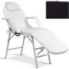 imageGiantex Adjustable Massage Facial Table Bed 73 Inch Massage Tattoo Chair for Salon Beauty Spa Portable Folding Spa Bed Table wCarry Case White
