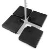 imageGiantex Cantilever Umbrella Base 220 lbs 4 PCS Patio Umbrella Stand Water Sand Filled Heavy Duty HDPE Offset Umbrella Weights with 4 Connecting Pins EasyFill Spouts for Outside Garden Poolside2840 Pounds