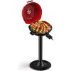imageGiantex Electric Grill Indoor Outdoor 1600W Portable Barbecue Grill with Removable NonStick Grilling Rack Adjustable Temperature Oil Drip Tray for Picnic Camping Backyard Cooking RedRed
