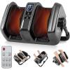imageGiantex Foot Massager with Heat and Remote Control Calf Massager with 3 Massage Settings Timer Washable Cover Adjustable Stand Foot Massage Machine for Calf Arms Relax Gift for Women Men BlackGrey