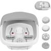 imageGiantex Foot Spa Foot Bath Massager with Heat Collapsible Design Bubbles Rollers Pumice Stone Scrub Brush Folding 3 in 1 Footbath Tub Foldable Foot Soaking Tub for Feet Stress Relief Gray