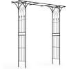imageGiantex Garden Arbor Wedding Arch for Ceremony Party Metal Trellis Archway for Climbing Plants Rose Grape Vines Steel Frame Pergola Decoration for Backyard Patio Lawn Pathway Easy to Assemble