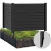 imageGiantex Outdoor Privacy Screen 2 Panels 48W x 48H Decorative Air Conditioner Fence Trash Can Enclosure with 3 Stakes Easy Assembly PVC Vinyl Picket Fences for Garden Patio Lawn WhiteBlack