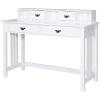imageGiantex Writing Desk with 4 Drawer Computer Study Table Removable Floating Organizer 2Tier Spacious Workstation Home Office Desk Console Table White Vanity Desk