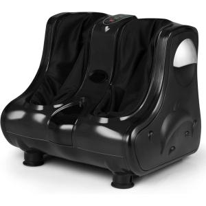 imageGiantex Foot and Calf Massager with Heat  Shiatsu Foot Massager Machine with Vibration Deep Kneading 3Level Intensity Modes Electric Foot Massager for Tired Feet Leg Calf Pain Relief RedBlack