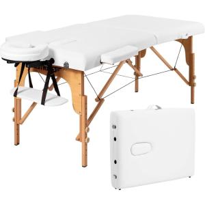 imageGiantex Portable Massage Table Lash Bed Massage Bed Spa Bed Height Adjustable wFace Cradle ampamp Carry Case Professional Facial Salon Tattoo Table for Spa Beauty Salon Home Use White
