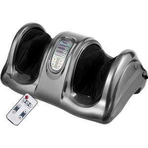 imageGiantex Shiatsu Foot Massager Machine for Feet Leg Calf Ankle Relieve Pain Spa Gift Deep Kneading Rolling Massage Electric Shiatsu Foot Massager wRemote 4 Modes BlackGrey