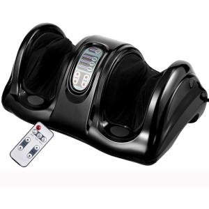 imageGiantex Shiatsu Foot Massager Machine for Feet Leg Calf Ankle Relieve Pain Spa Gift Deep Kneading Rolling Massage Electric Shiatsu Foot Massager wRemote 4 Modes BlackBlack