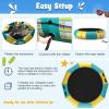 imageGiantex 10Ft 12Ft 15Ft Inflatable Water Trampoline Floating Rebounder Trampoline with 500W Blower and 3Step Rope Ladder Kids Adults Recreational Water Trampoline for Pool LakeYellow Green
