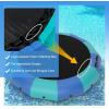 imageGiantex 10Ft 12Ft 15Ft Inflatable Water Trampoline Floating Rebounder Trampoline with 500W Blower and 3Step Rope Ladder Kids Adults Recreational Water Trampoline for Pool LakeBlue Green