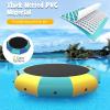 imageGiantex 10Ft 12Ft 15Ft Inflatable Water Trampoline Floating Rebounder Trampoline with 500W Blower and 3Step Rope Ladder Kids Adults Recreational Water Trampoline for Pool LakeYellow Green