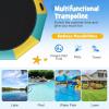 imageGiantex 10Ft 12Ft 15Ft Inflatable Water Trampoline Floating Rebounder Trampoline with 500W Blower and 3Step Rope Ladder Kids Adults Recreational Water Trampoline for Pool LakeYellow Green