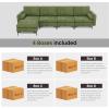 imageGiantex 128quot Sectional Sofa Couch with 2 USB Ports 3Hole Socket Hidden Storage Box LShaped Modular Sofa wReversible Chaise Lounge 2 Side Bolsters for Living Room Bedroom Office