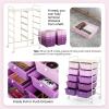 imageGiantex 15 Drawers Rolling Cart Classroom Organizers Storage Cart with Wheels for Teacher Office Home School Supplies Tool Craft Art Paper Green GradientPurple Gradient