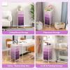 imageGiantex 15Drawer Organizer Cart Office School Storage Cart Rolling Drawer Cart for Tools Scrapbook Paper MulticolorPurple Gradient