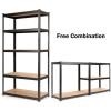 imageGiantex 2 Pcs Storage Shelving Rack Utility Shelf 5Tier Heavy Duty 2750LBS Garage Shelves Shelving Unit BoltFree Assembly Adjustable Shelves GreyBlack