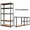 imageGiantex 2 Pcs Storage Shelving Rack Utility Shelf 5Tier Heavy Duty 2750LBS Garage Shelves Shelving Unit BoltFree Assembly Adjustable Shelves GreyBlack