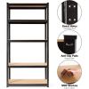 imageGiantex 2 Pcs Storage Shelving Rack Utility Shelf 5Tier Heavy Duty 2750LBS Garage Shelves Shelving Unit BoltFree Assembly Adjustable Shelves GreyBlack