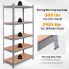 imageGiantex 2 Pcs Storage Shelving Rack Utility Shelf 5Tier Heavy Duty 2750LBS Garage Shelves Shelving Unit BoltFree Assembly Adjustable Shelves GreyGrey