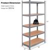 imageGiantex 2 Pcs Storage Shelving Rack Utility Shelf 5Tier Heavy Duty 2750LBS Garage Shelves Shelving Unit BoltFree Assembly Adjustable Shelves GreyGrey