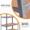 imageGiantex 2 Pcs Storage Shelving Rack Utility Shelf 5Tier Heavy Duty 2750LBS Garage Shelves Shelving Unit BoltFree Assembly Adjustable Shelves GreyGrey