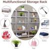 imageGiantex 2 Pieces Shelving Rack Storage Shelf Steel Garage Utility Rack 5Shelf Adjustable Shelves Heavy Duty Display Stand for Books Kitchenware Tools BoltFree Assembly 36quotx 16quotx 72 SilverSilver