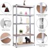 imageGiantex 2 Pieces Shelving Rack Storage Shelf Steel Garage Utility Rack 5Shelf Adjustable Shelves Heavy Duty Display Stand for Books Kitchenware Tools BoltFree Assembly 36quotx 16quotx 72 SilverSilver