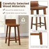 imageGiantex 245quot Bar Stools Set of 2 Counter Height Bar Stools wLow Back ampamp Footrest Farmhouse Wooden Bar Dining Chairs Armless Wood Barstools for Kitchen Island Pub Kitchen Cafe Breakfast BrownBrown