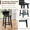 imageGiantex 245quot Bar Stools Set of 2 Counter Height Bar Stools wLow Back ampamp Footrest Farmhouse Wooden Bar Dining Chairs Armless Wood Barstools for Kitchen Island Pub Kitchen Cafe Breakfast BrownBlack