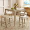 imageGiantex 24quot Bar Stools Set of 4 Upholstered Counter Height Saddle Bar Stools with Footrest and Wood Legs Farmhouse Button Tufted Backless Barstools for Kitchen Island Dining Room Cafe BeigeBeige