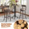 imageGiantex 26quot Bar Stools Set of 2 Swivel Counter Height Bar Chairs with Footrest Rubber Wood Frame Upholstered Linen Barstools with Back ampamp Cushioned Seat for Kitchen Island Dining Room Pub2
