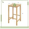 imageGiantex 26quot Counter Height Wood Bar Stools Set of 2 Boho Rattan Barstools Max Load 330 Lbs Armless Saddle Kitchen Stools Backless Wicker Bar Stools for Kitchen Counter Indoor Outdoor2