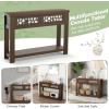 imageGiantex 2Tier Console Table with Drawers Wood Entryway Table with 2 Drawers ampamp Open Storage Shelf for Living Room Entryway Easy Assembly Rectangular Accent Table NaturalRustic Brown