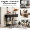 imageGiantex 2Tier Console Table with Drawers Wood Entryway Table with 2 Drawers ampamp Open Storage Shelf for Living Room Entryway Easy Assembly Rectangular Accent Table NaturalEspresso