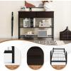 imageGiantex 2Tier Console Table with Drawers Wood Entryway Table with 2 Drawers ampamp Open Storage Shelf for Living Room Entryway Easy Assembly Rectangular Accent Table NaturalEspresso