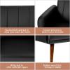 imageGiantex 3 Seat Sofa Bed Convertible Futon Sofa HighDensity Sponge Adjustable Backrest Rubber Wood Legs Foldable Couch Sleeper with Armrest for Living Room Bedroom Lounge Office BlackBlack