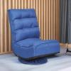 imageGiantex 360 Degree Swivel Floor Chair Folding Floor Gaming Chair with 6 Positions Adjustable Lazy Sofa Lounge Chair wTufted Back Support Video Gaming Chair for Reading TV Watching BrownNavy Blue