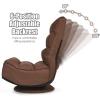 imageGiantex 360 Degree Swivel Floor Chair Folding Floor Gaming Chair with 6 Positions Adjustable Lazy Sofa Lounge Chair wTufted Back Support Video Gaming Chair for Reading TV Watching BrownBrown