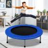 imageGiantex 36quot 38quot Foldable Rebounder Trampoline for Adults Stable ampamp Quiet Small Exercise Trampoline with Safety Pad Indoor Outdoor Mini Fitness Trampoline for Adults Kids Workout Max Load 330lbsBlue